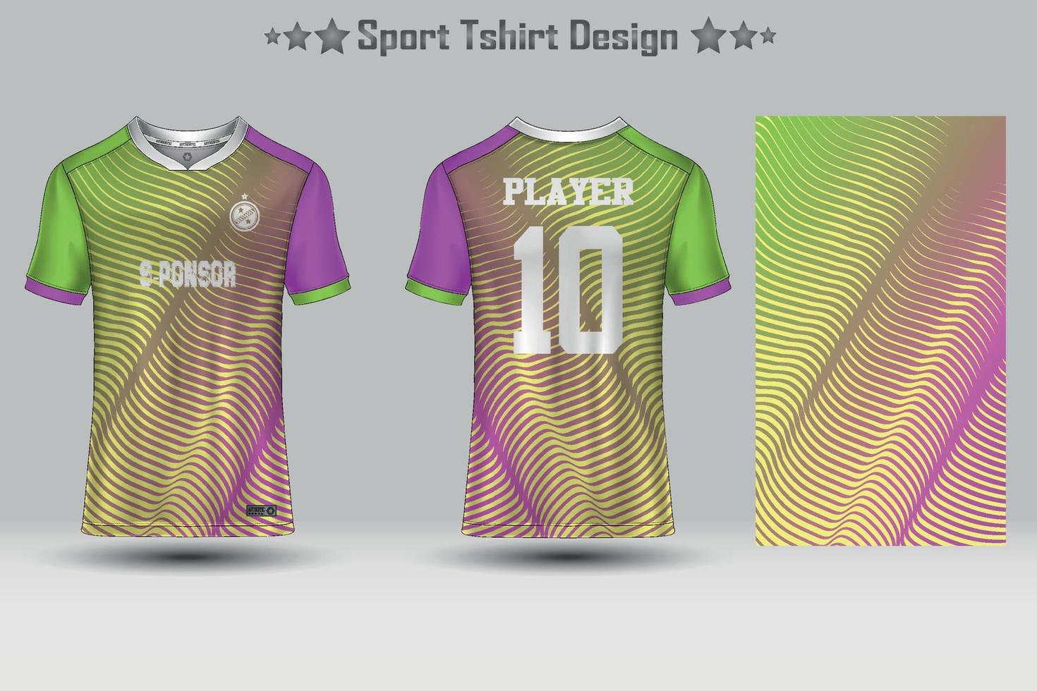 Abstract Football Jersey Geometric Pattern Mockup Template Sport T-shirt Design vector