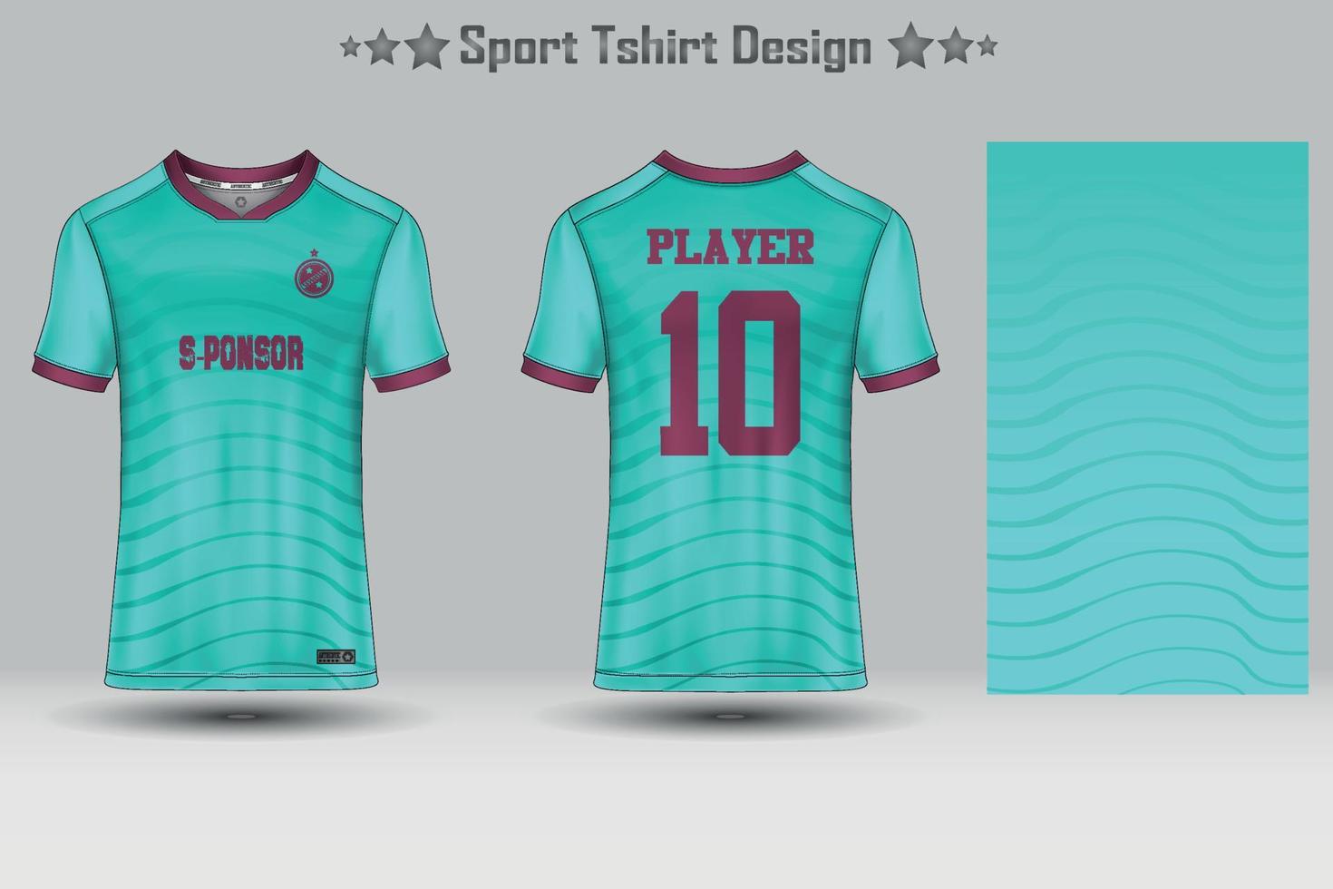 Abstract Football Jersey Geometric Pattern Mockup Template Sport T-shirt Design vector