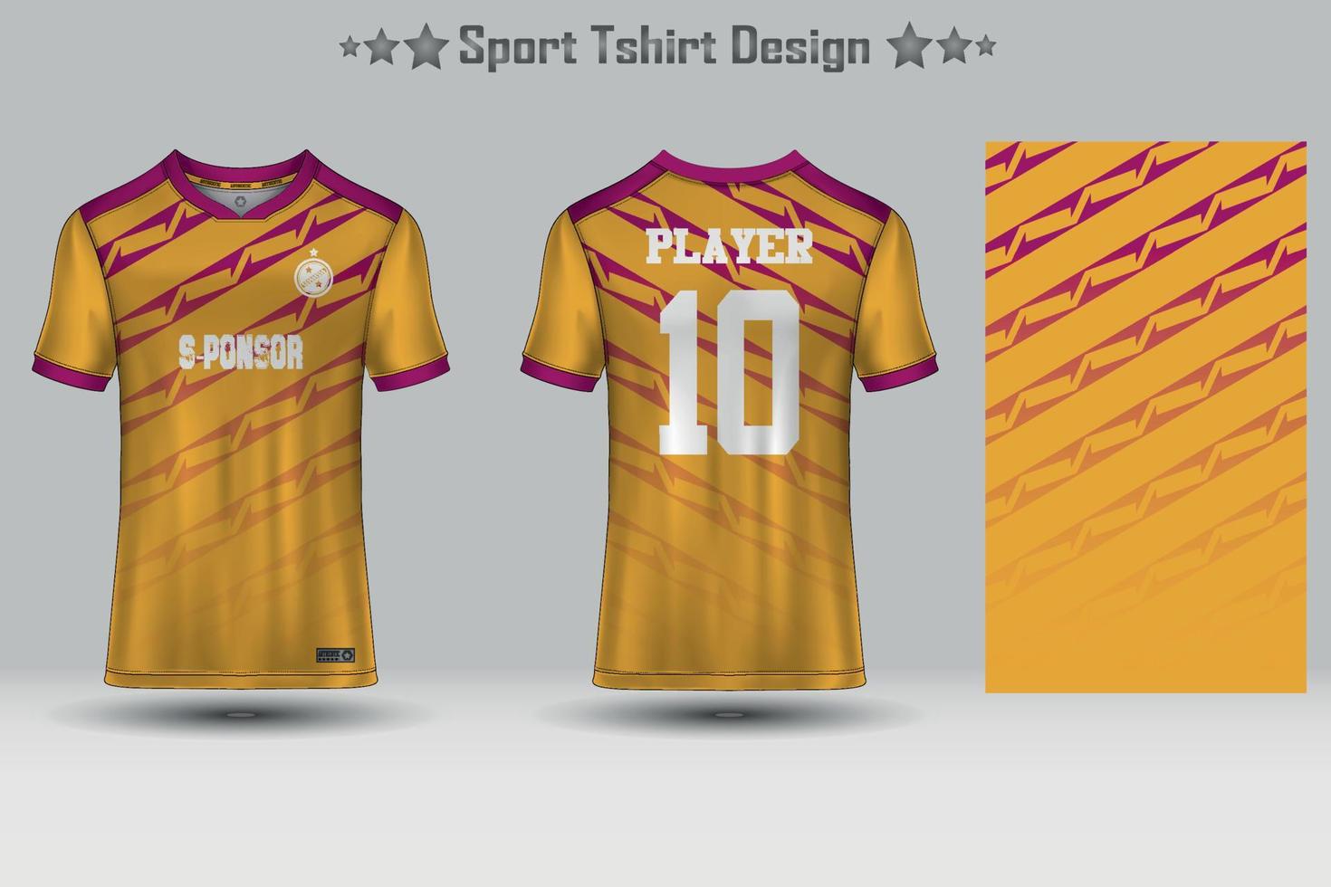 Abstract Football Jersey Geometric Pattern Mockup Template Sport T-shirt Design vector