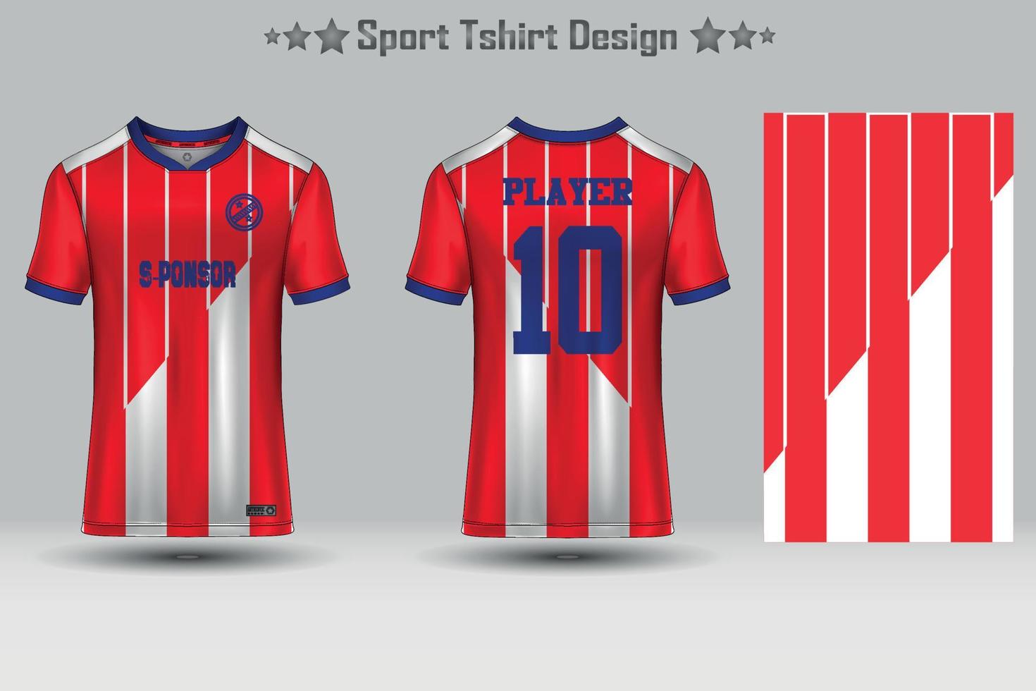 plantilla de maqueta de patrón geométrico de jersey de fútbol abstracto diseño de camiseta deportiva vector