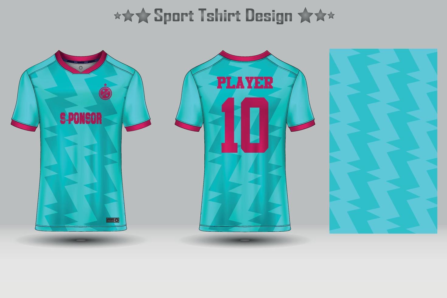 plantilla de maqueta de patrón geométrico de jersey de fútbol abstracto diseño de camiseta deportiva vector