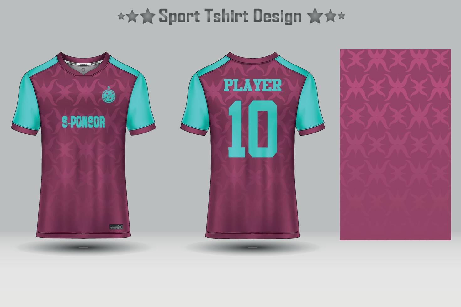 Abstract Football Jersey Geometric Pattern Mockup Template Sport T-shirt Design vector