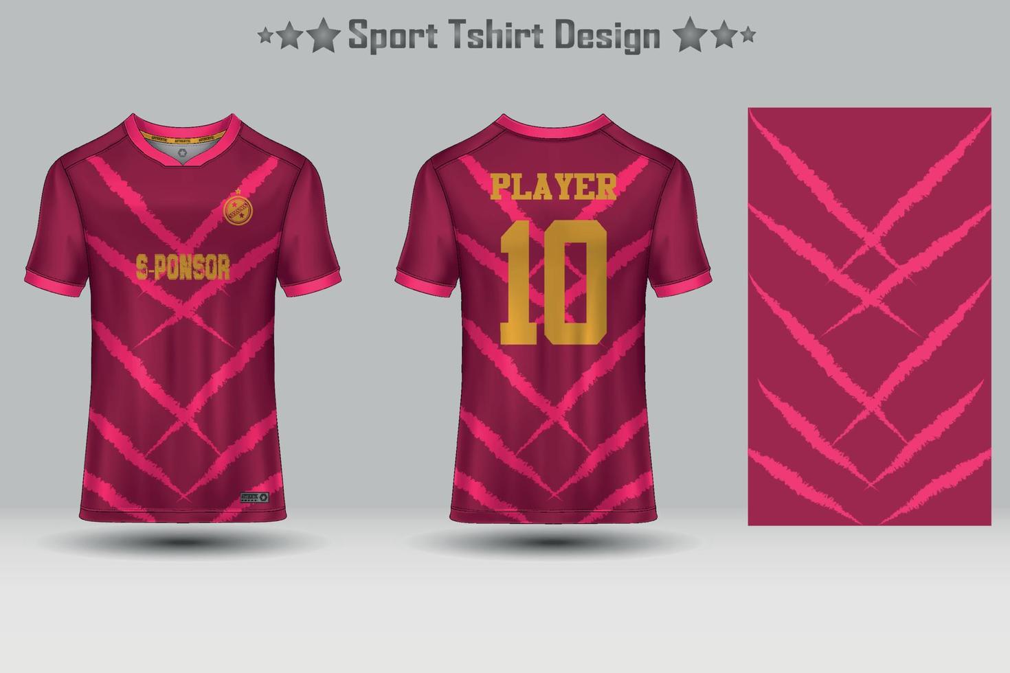 Football sport jersey mockup abstract geometric pattern  t-shirt design vector