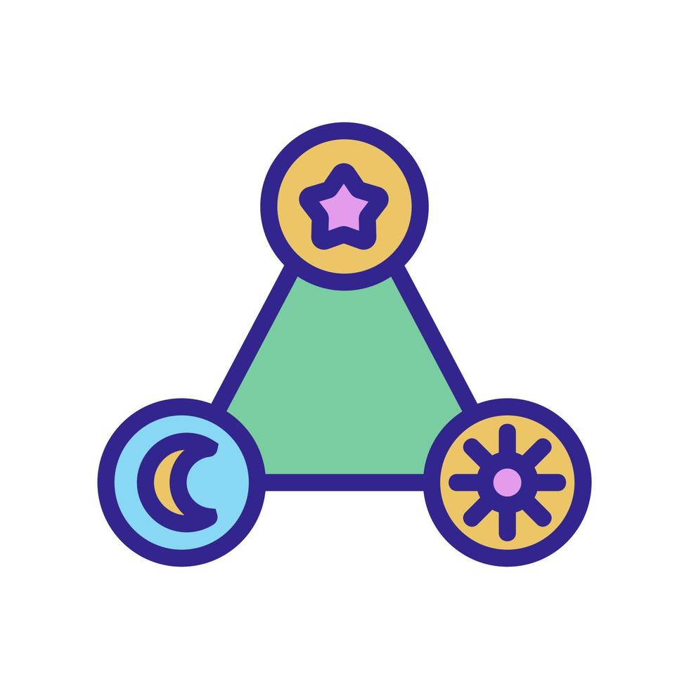 the symbol of the witch icon vector outline illustration