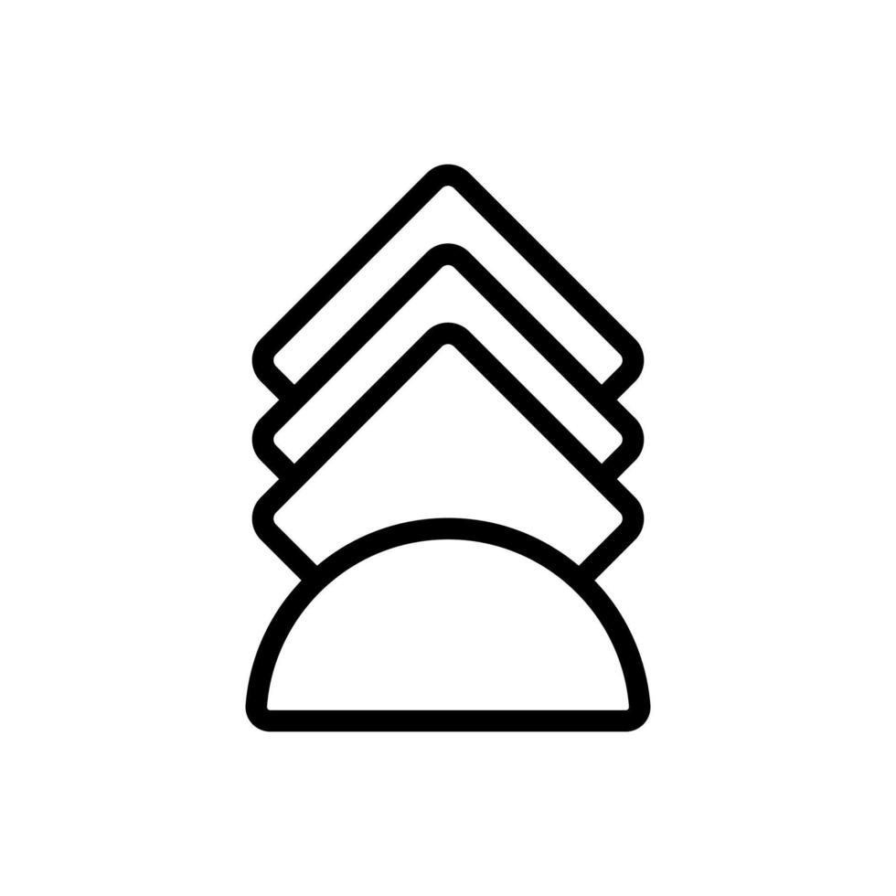 paper napkin vector icon. Isolated contour symbol illustration