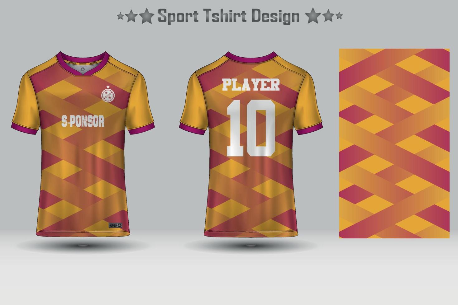 plantilla de maqueta de patrón geométrico de jersey de fútbol abstracto diseño de camiseta deportiva vector