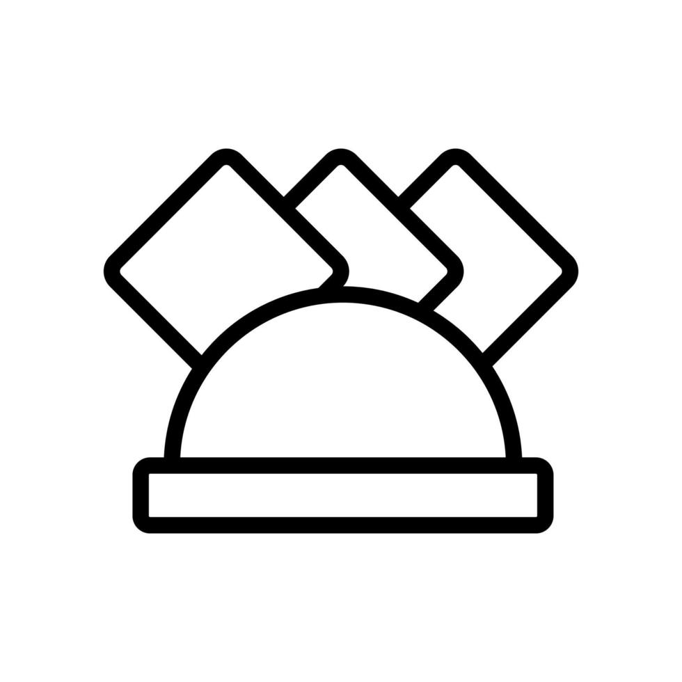 paper napkin vector icon. Isolated contour symbol illustration