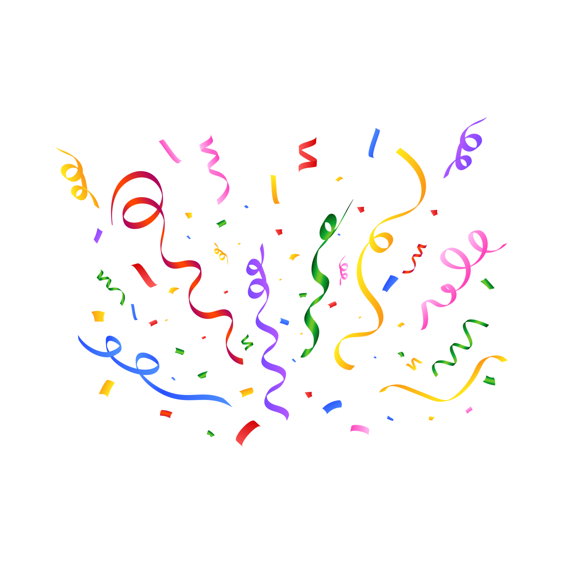Confetti PNG for carnival background. Party elements explosion of  multicolor confetti PNG. Colorful confetti isolated on a transparent  background. Festival elements. Birthday party celebration. 22952597 PNG