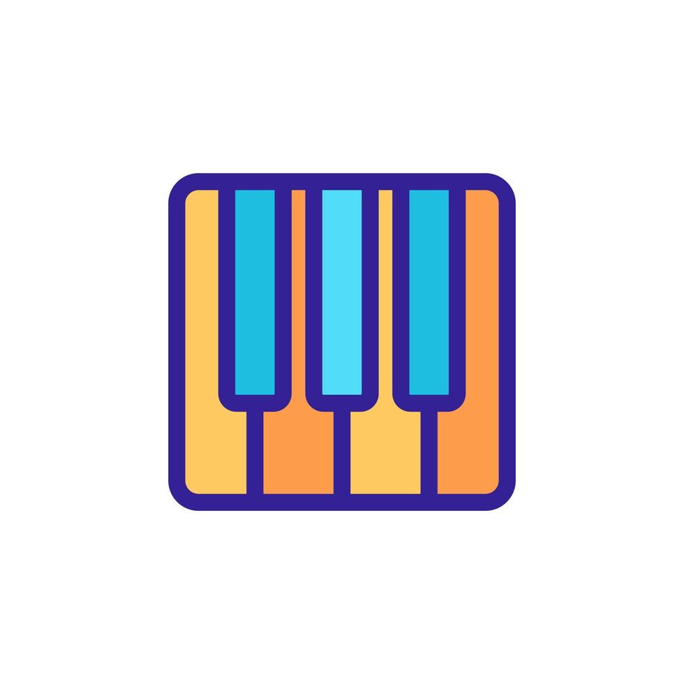 musical keys icon vector. Isolated contour symbol illustration vector