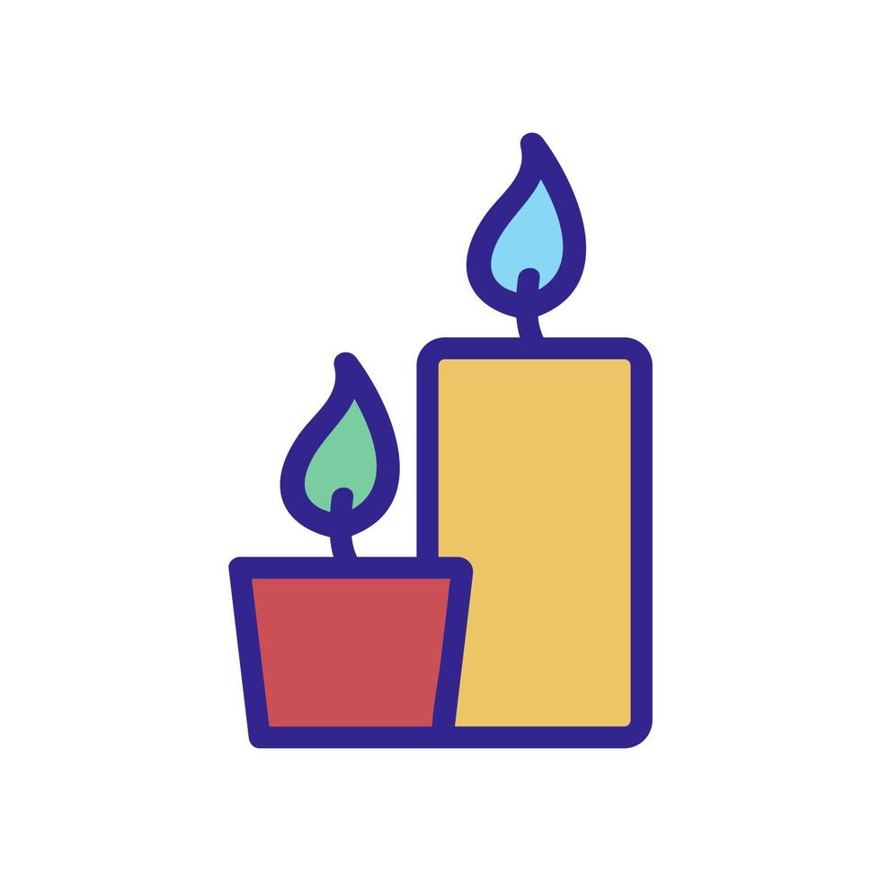 candle wizard icon vector outline illustration