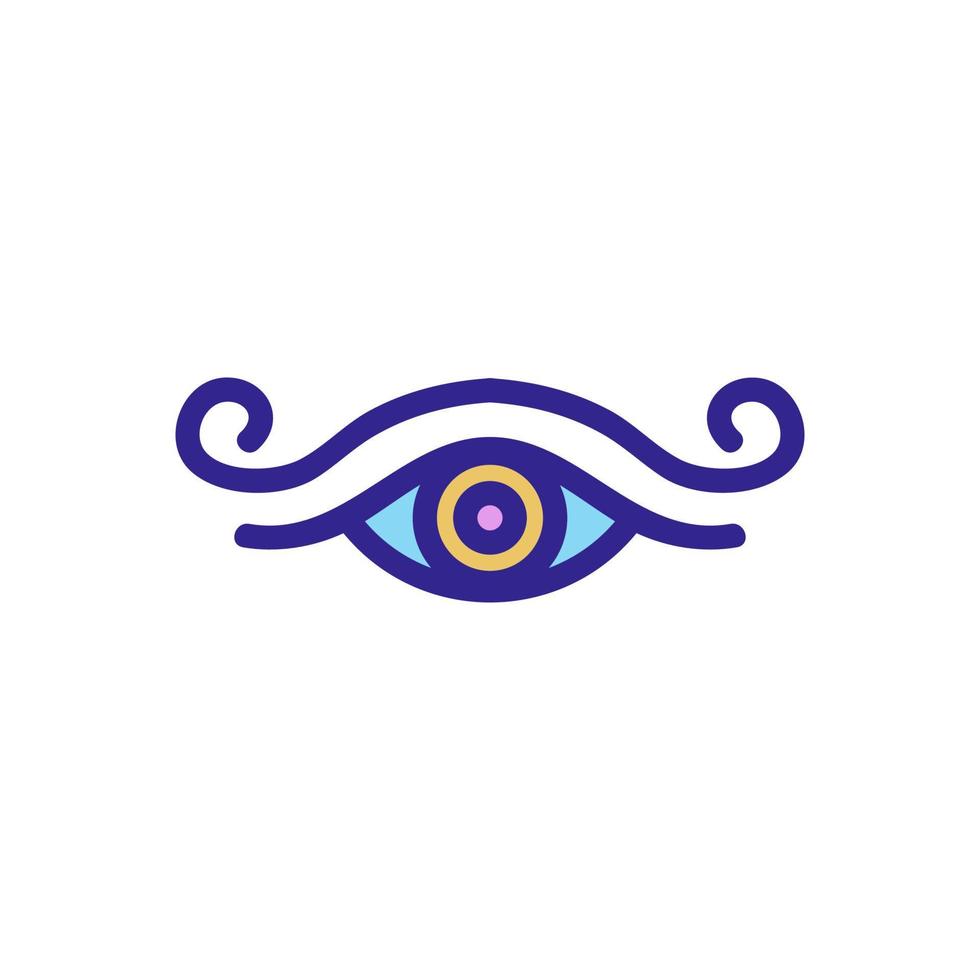 seeing eye icon vector outline illustration