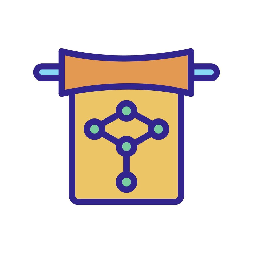 old scroll icon vector outline illustration