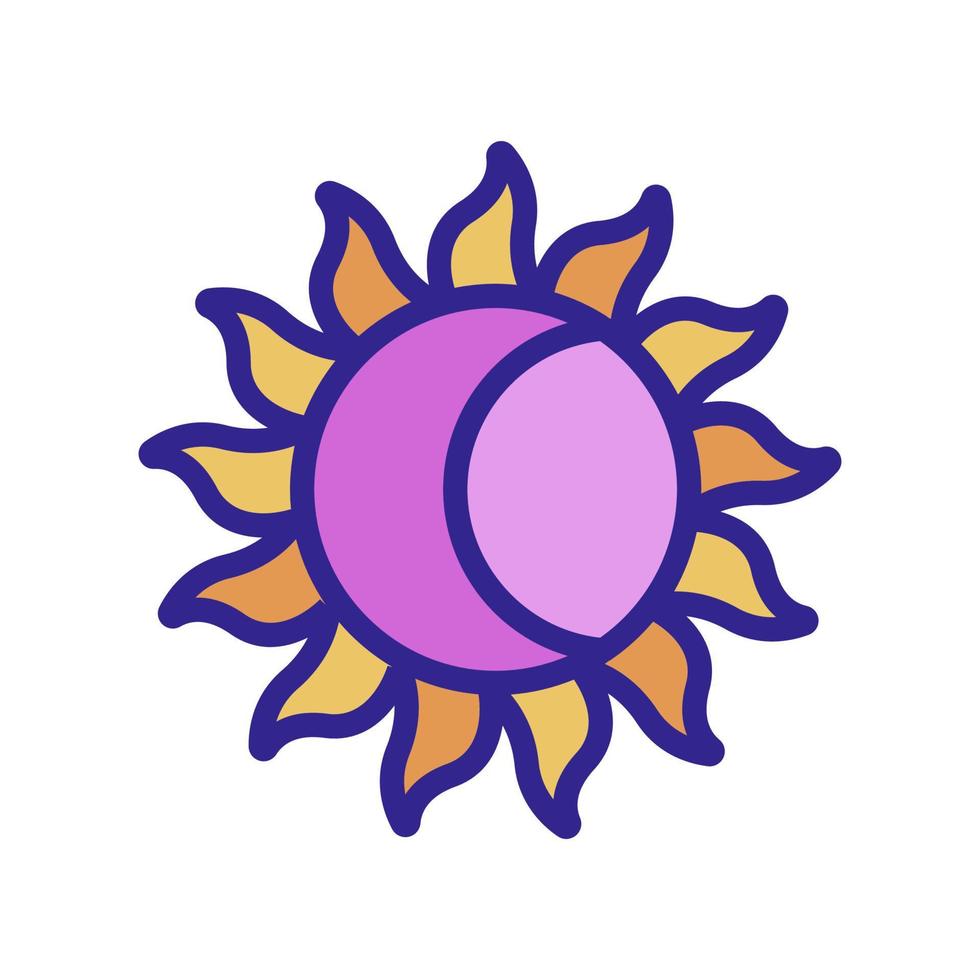 the sun and the moon mystery icon vector outline illustration