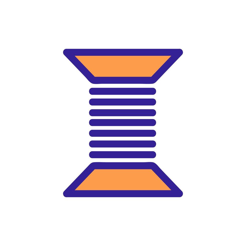 Thread coil icon vector. Isolated contour symbol illustration vector