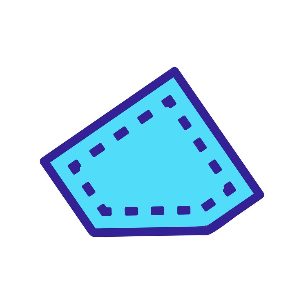 The fabric is a stitched vector icon. Isolated contour symbol illustration