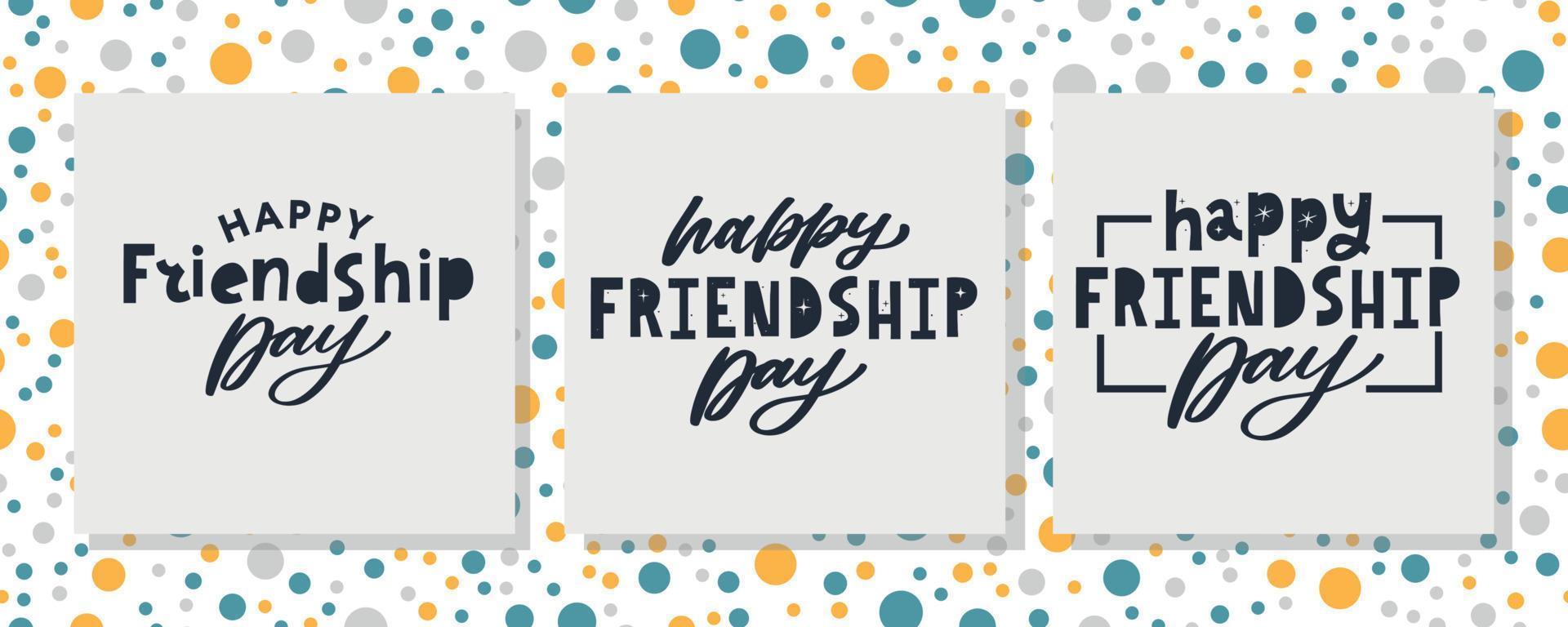 Friendship day vector illustration with text and elements for celebrating friendship day 2022