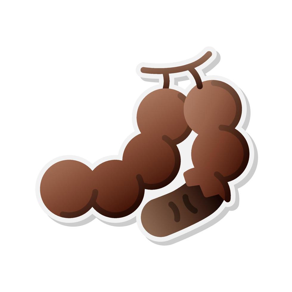 Tamarind sticker icon, Vector, Illustration. vector