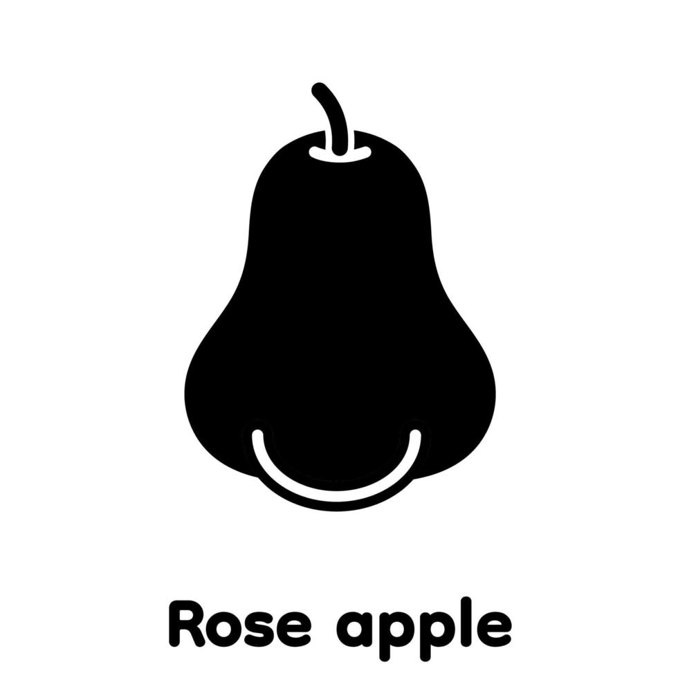 Rose apple glyph icon, Vector, Illustration. vector