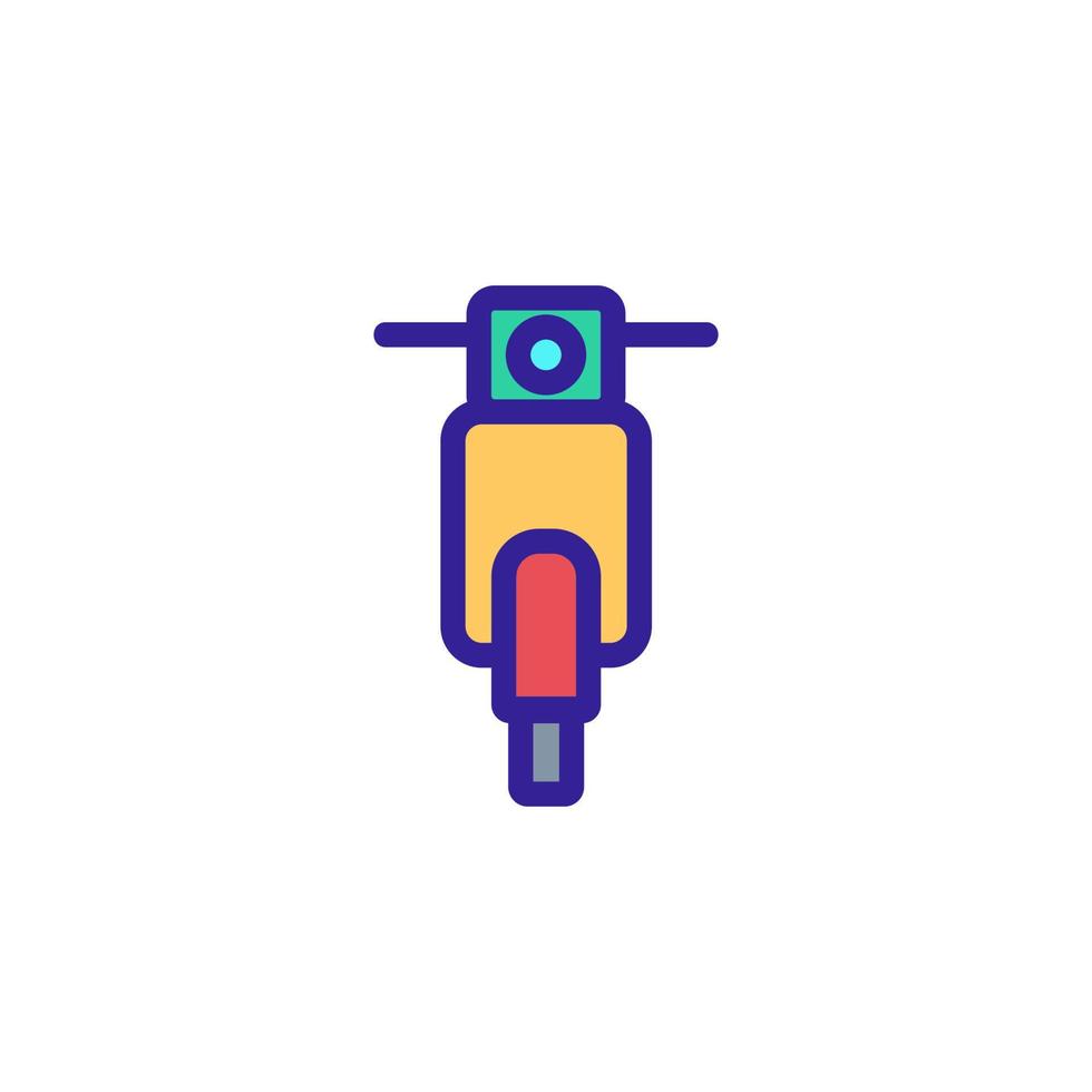 moped icon vector. Isolated contour symbol illustration vector