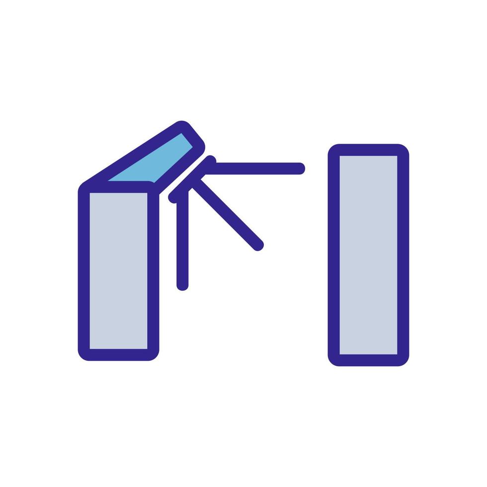 the turnstile in the subway icon vector outline illustration