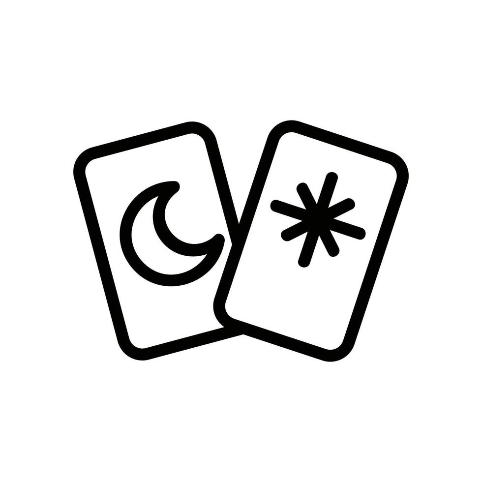 card guess icon vector outline illustration