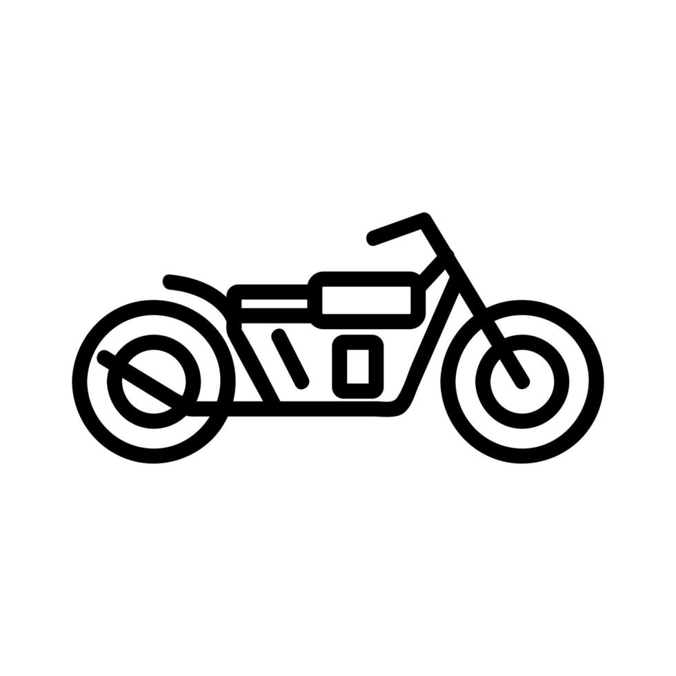 motorcycle icon vector. Isolated contour symbol illustration vector