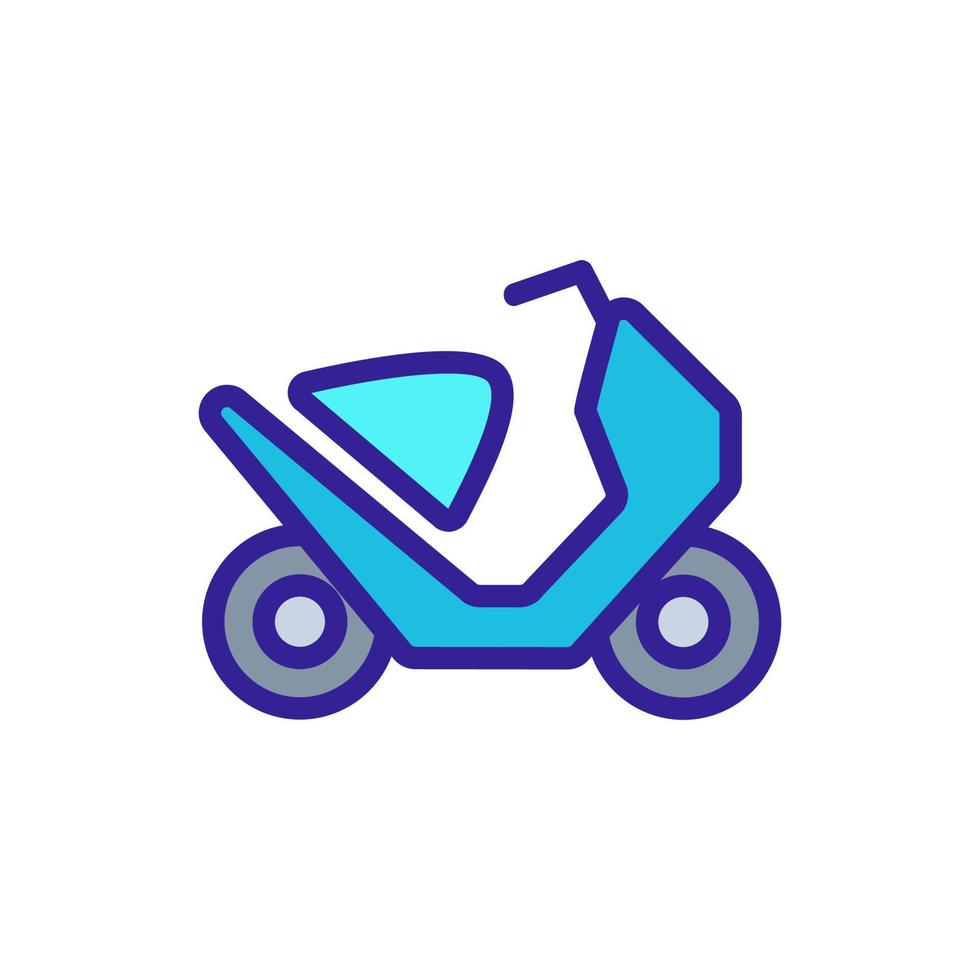 moped icon vector. Isolated contour symbol illustration vector