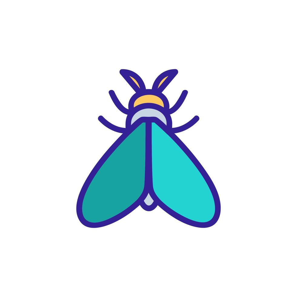 Moth icon vector. Isolated contour symbol illustration vector