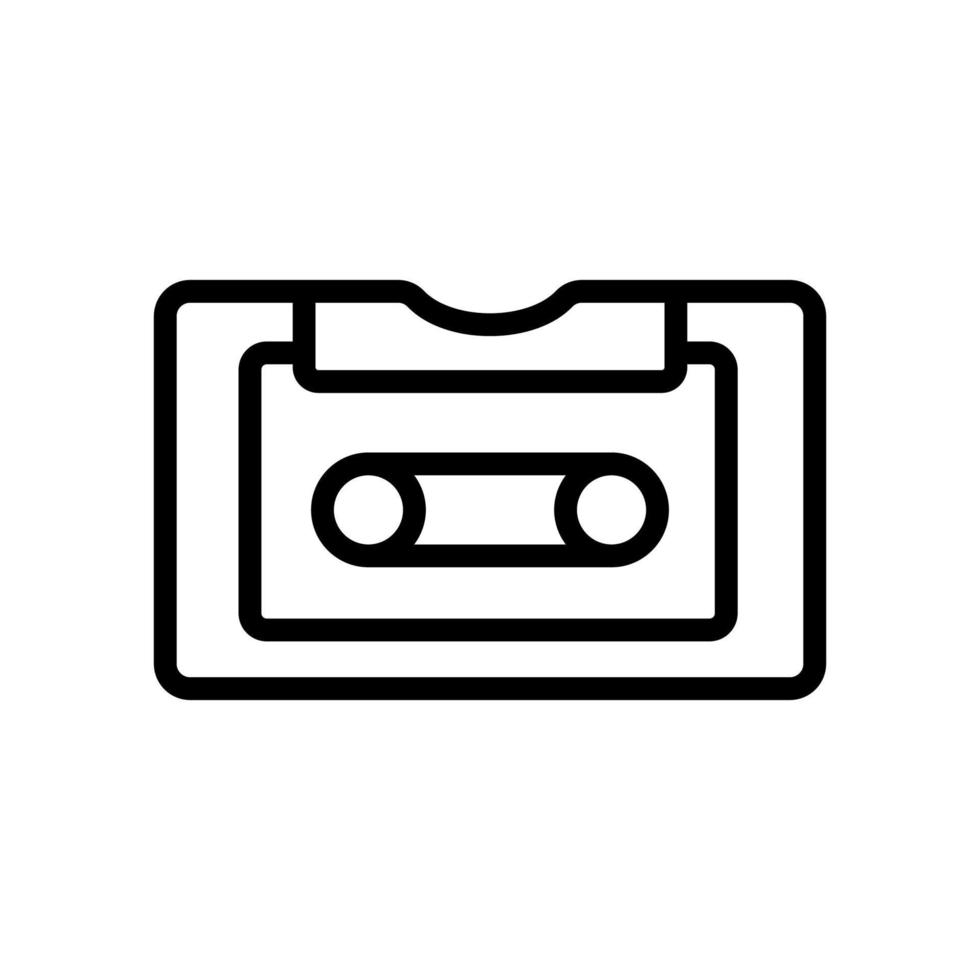 Audio cassette icon vector. Isolated contour symbol illustration vector
