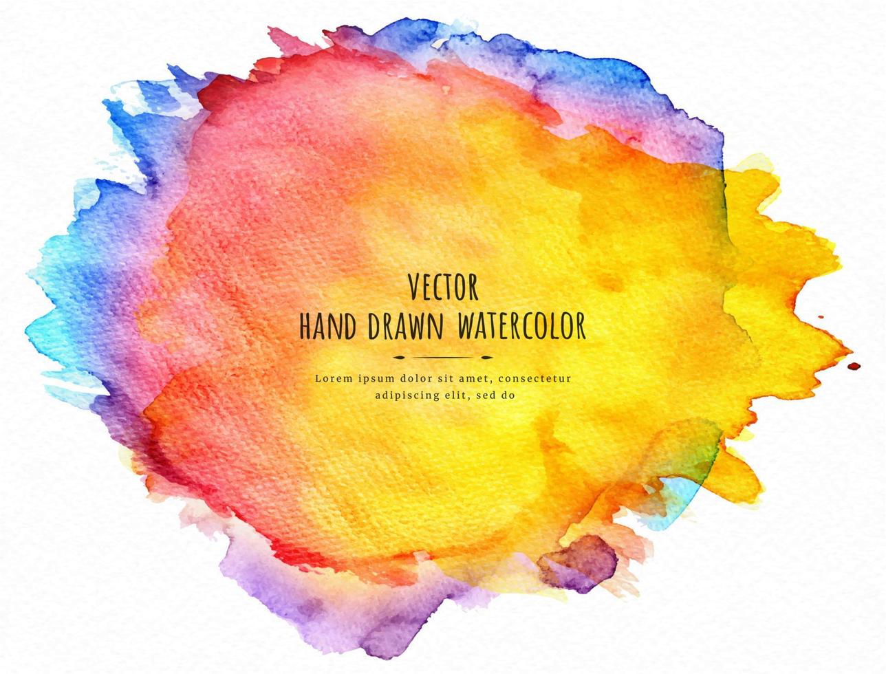 Vector Watercolor paint brush strokes from a hand drawn isolated on white background.