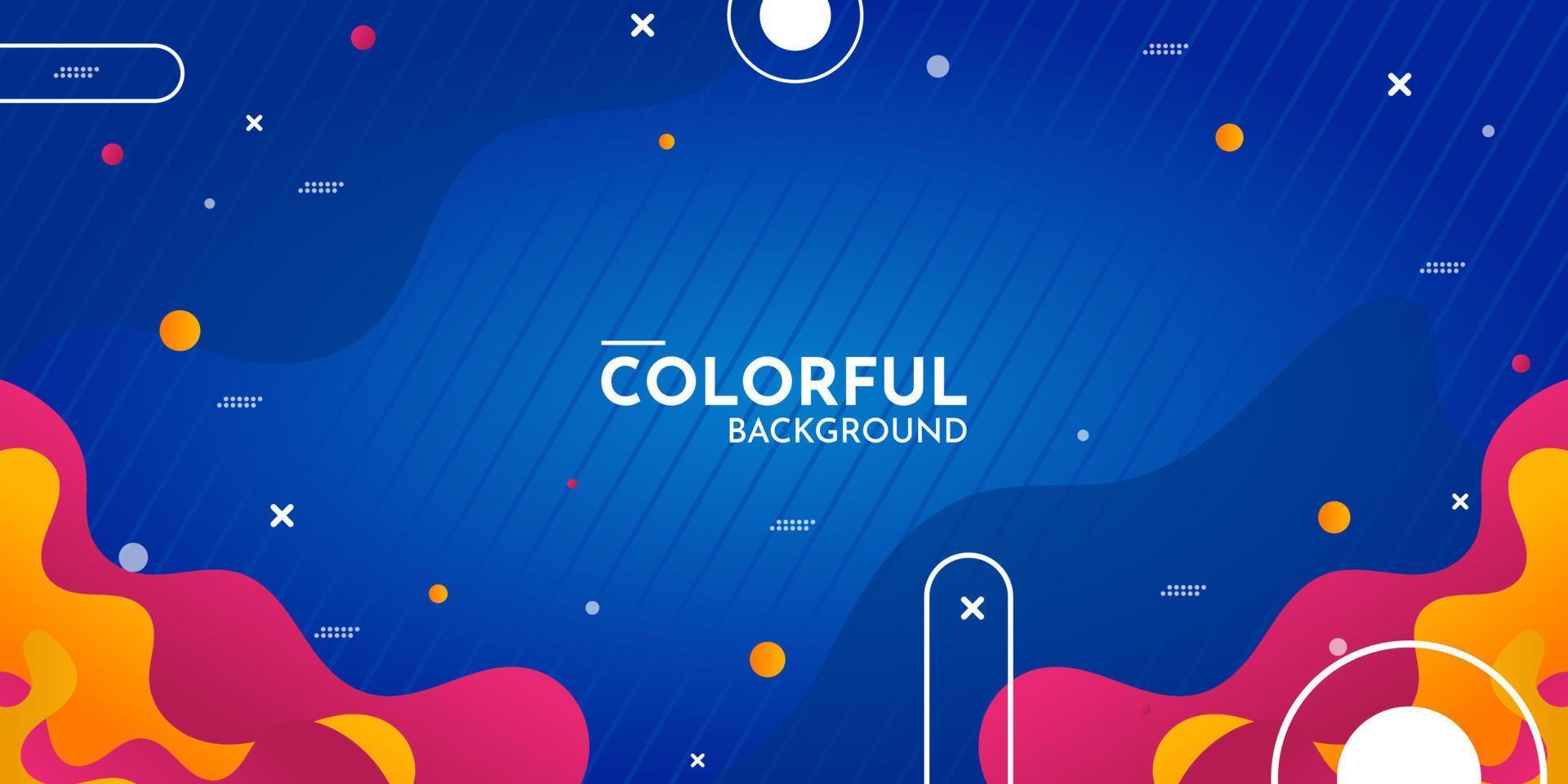 Abstract colorful shapes background design vector