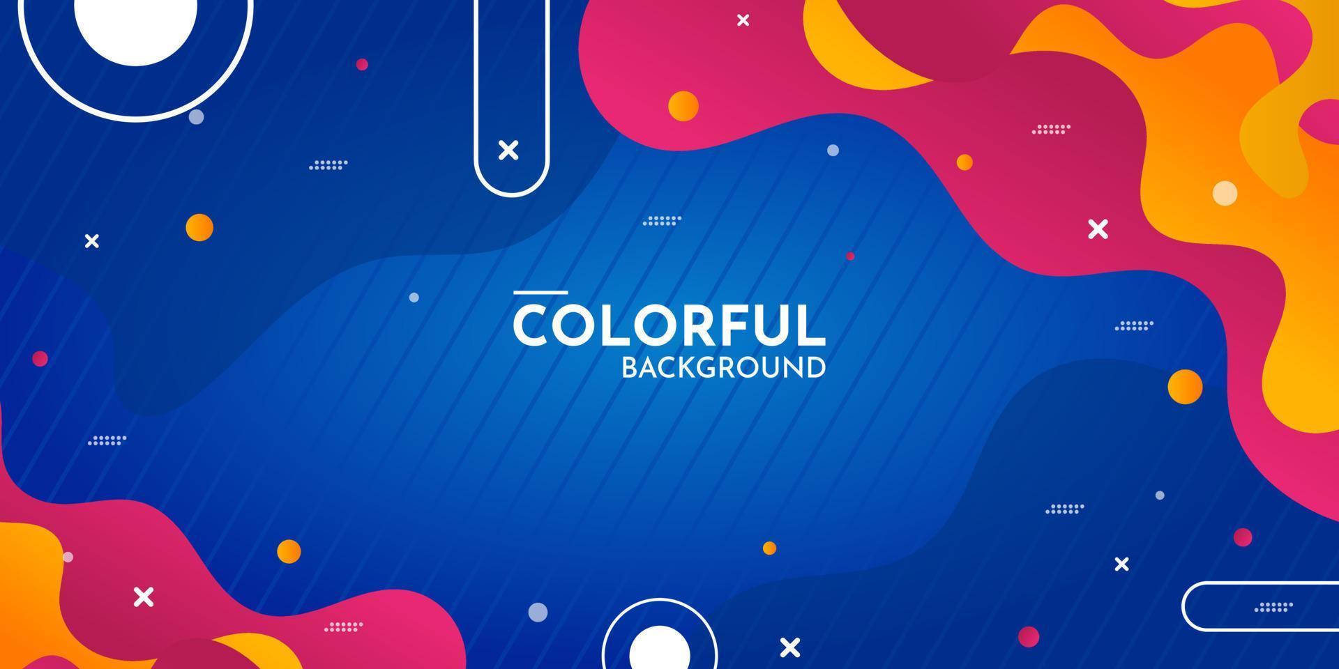 diseño de fondo de formas coloridas abstractas vector