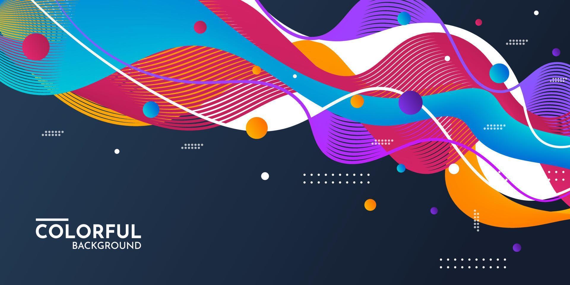 Abstract colorful shapes background design vector