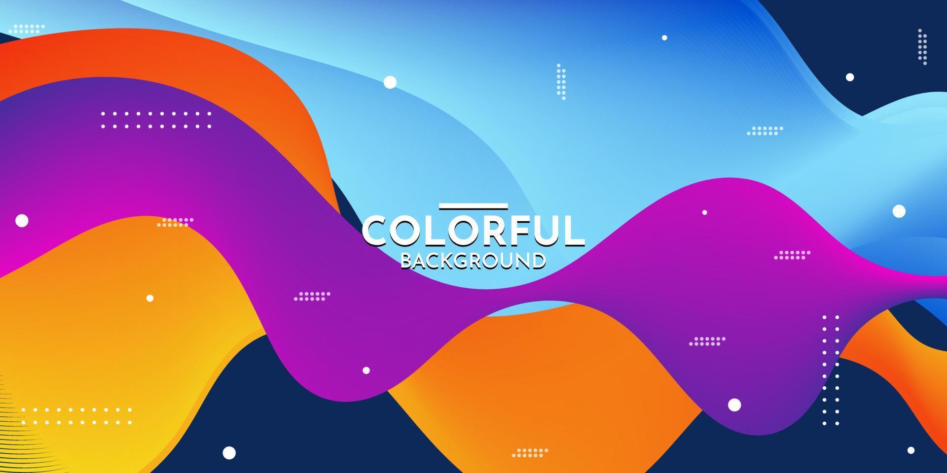 Abstract colorful shapes background design vector