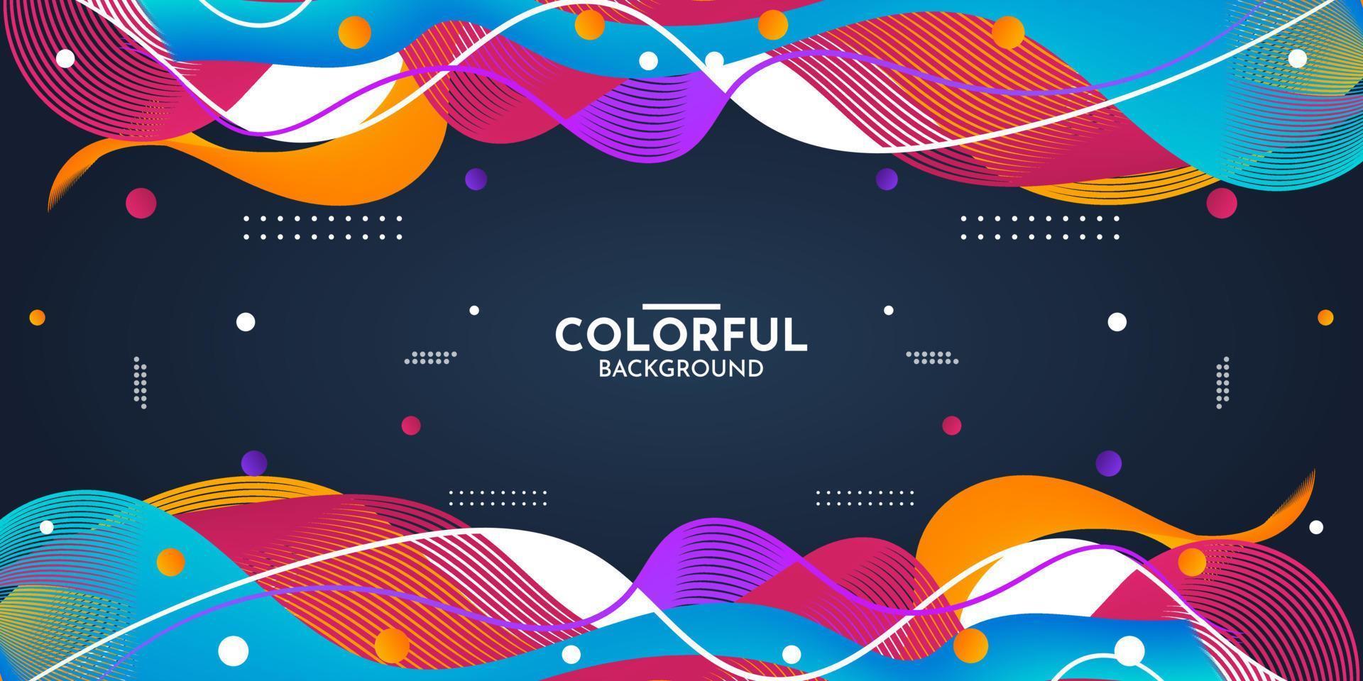 Abstract colorful shapes background design vector