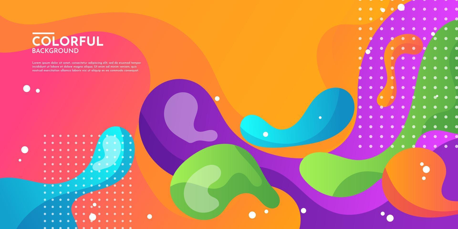 Modern colorful flow poster. Wave Liquid shape color background vector