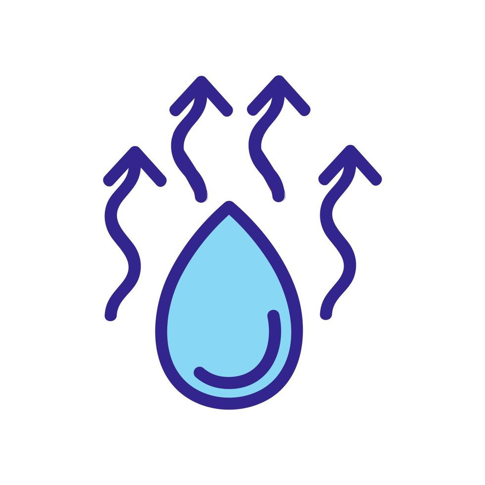 moisture evaporation icon vector outline illustration