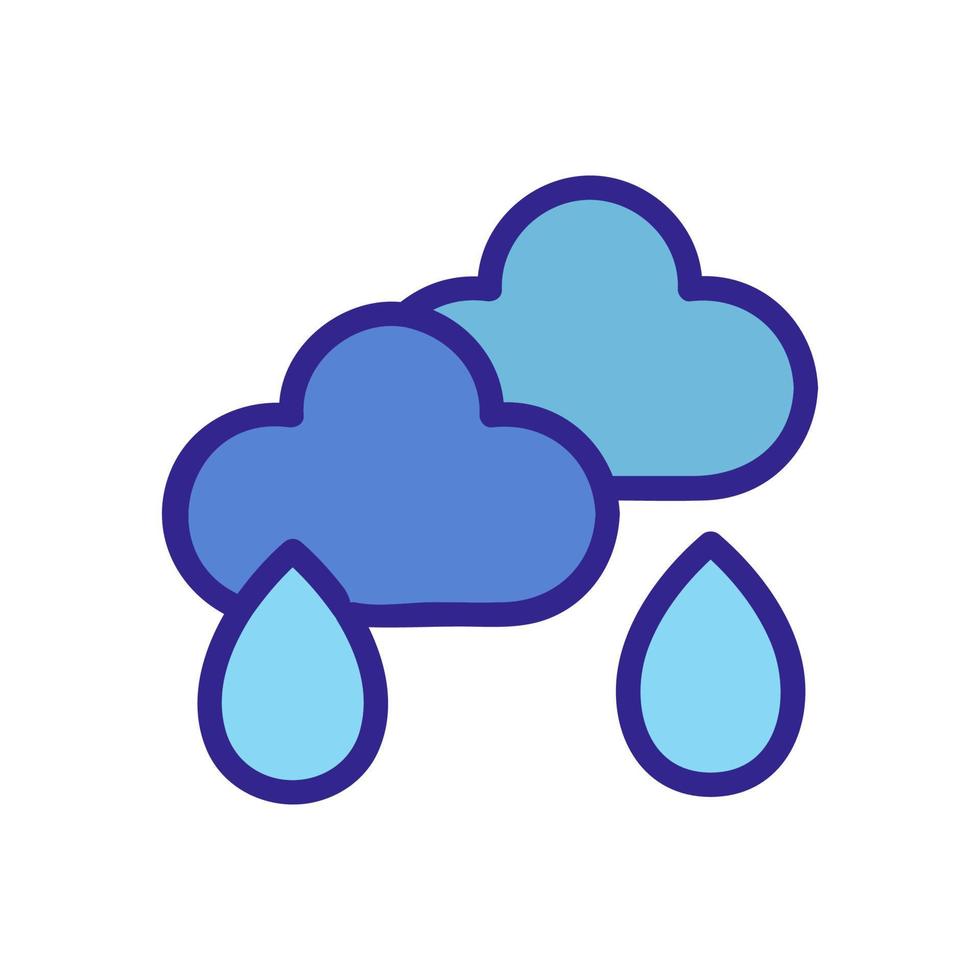 clouds rain icon vector outline illustration