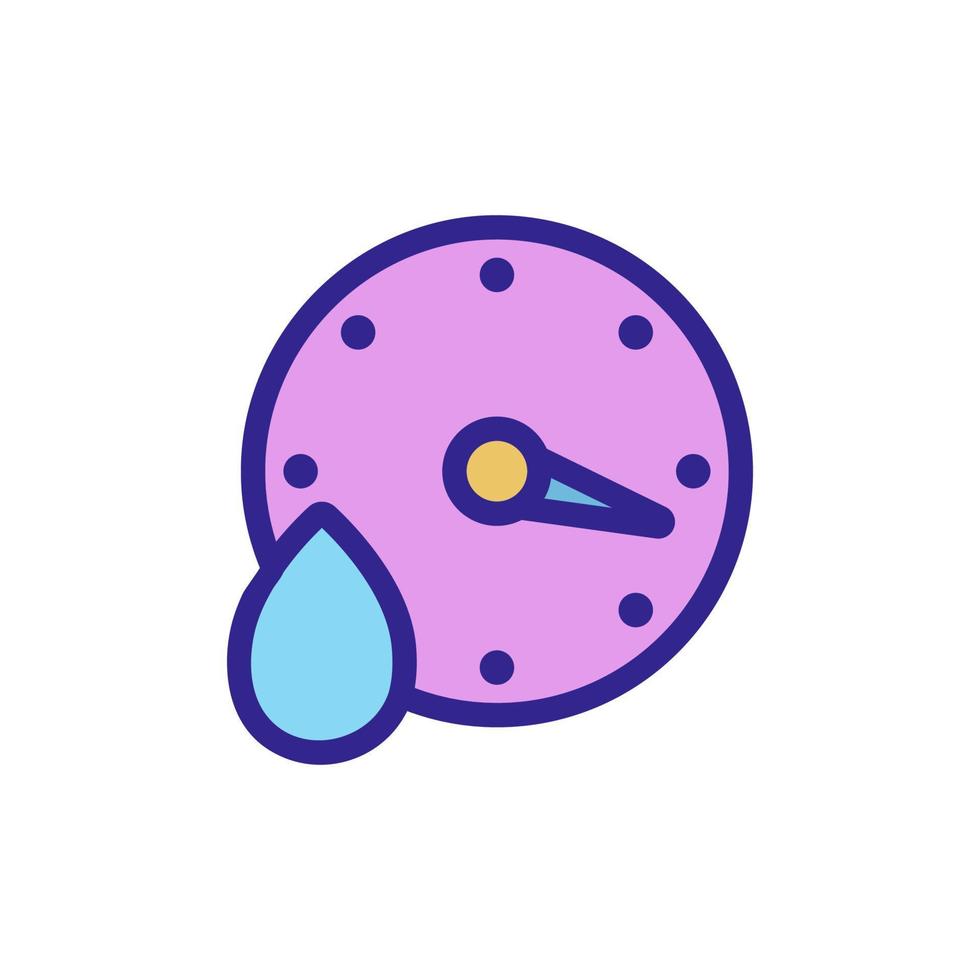 moisture and watch icon vector outline illustration