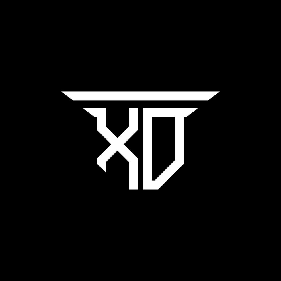 diseño creativo del logotipo de la letra xo con gráfico vectorial vector