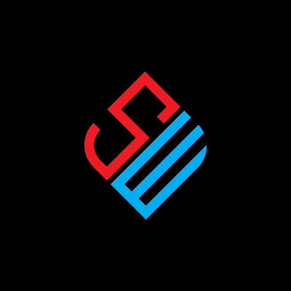 SW letter logo creative design with vector graphic