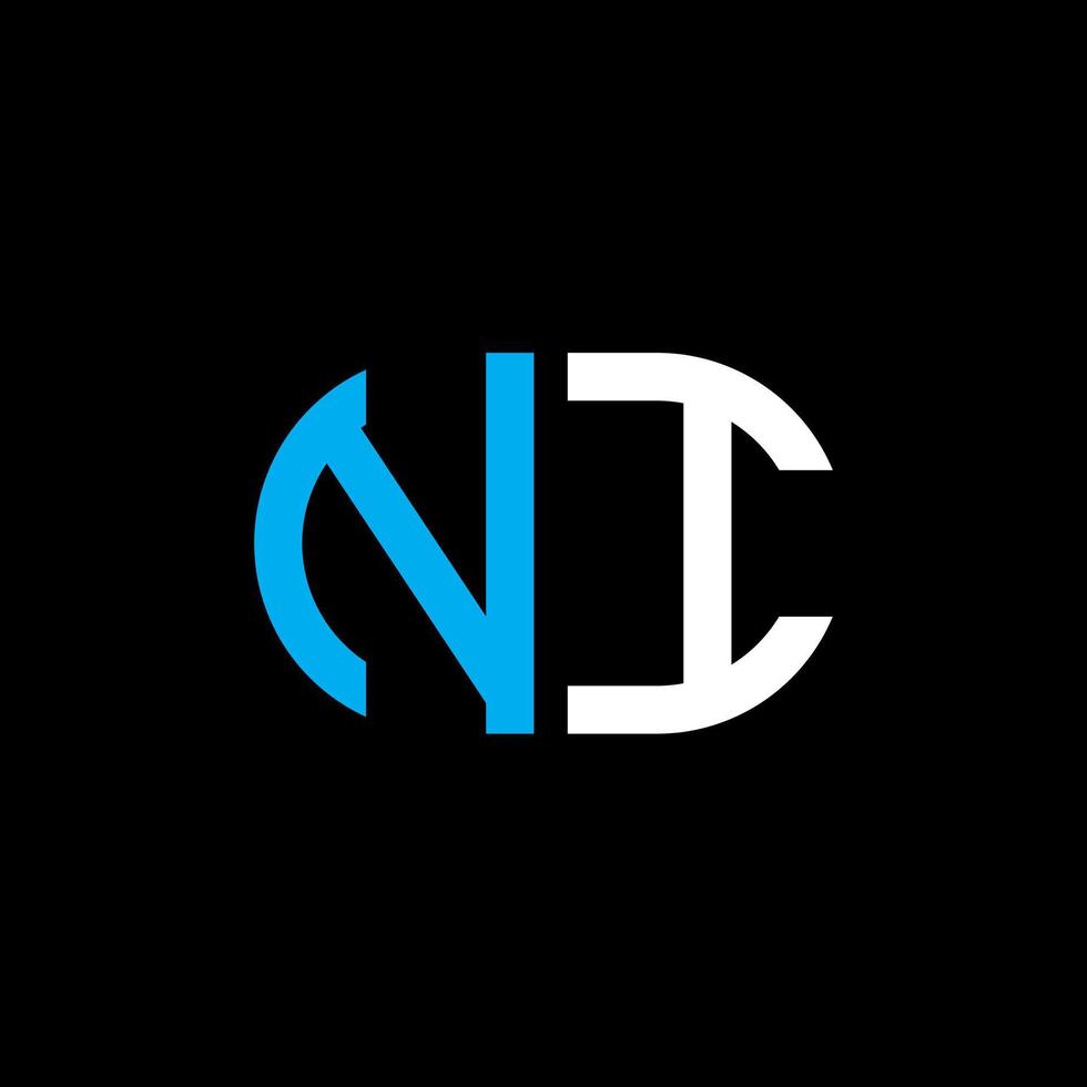 NI letter logo creative design with vector graphic