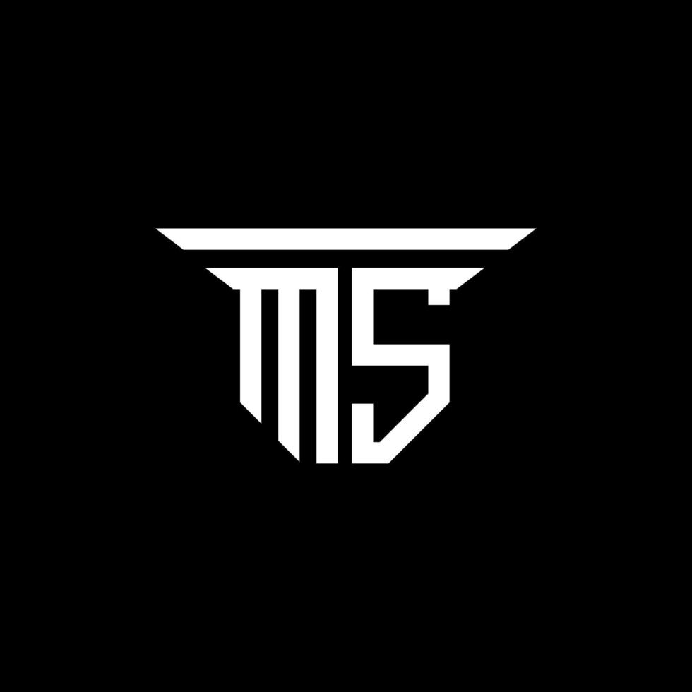 diseño creativo del logotipo de la letra ms con gráfico vectorial vector