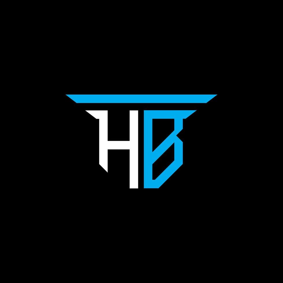 diseño creativo del logotipo de la letra hb con gráfico vectorial vector