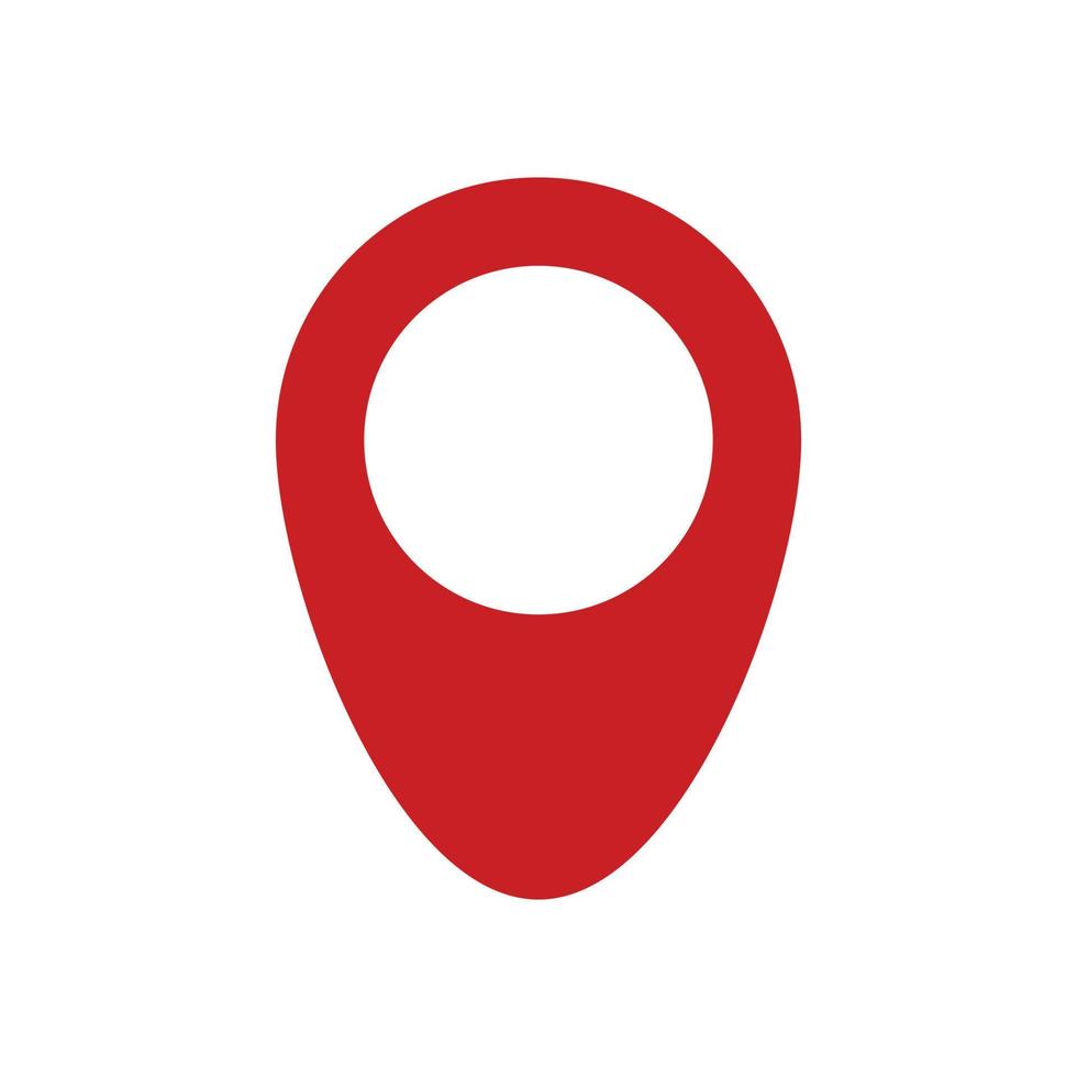 Maps Marker red icon, Pin symbol, Location icon vector illustration.