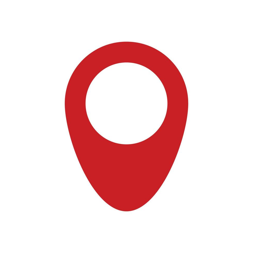 Maps Marker red icon, Pin symbol, Location icon vector illustration.