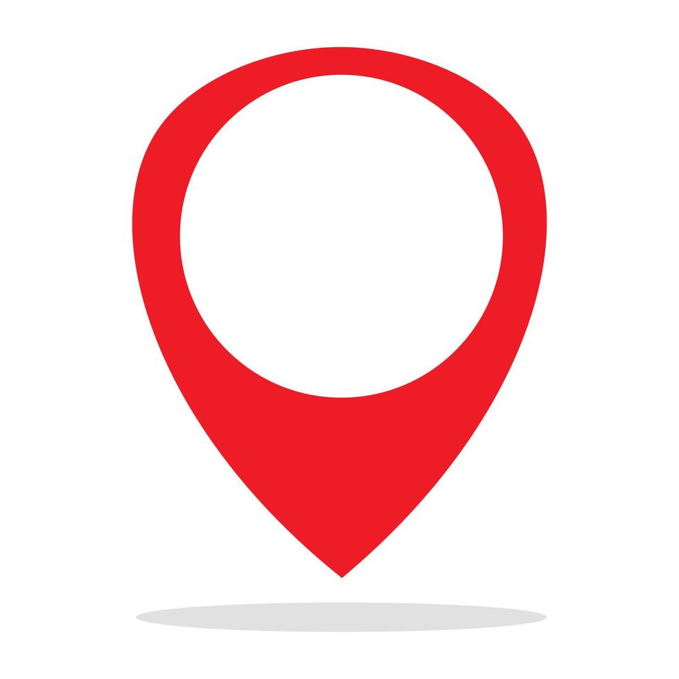 Maps Marker red icon, Pin symbol, Location icon vector illustration.