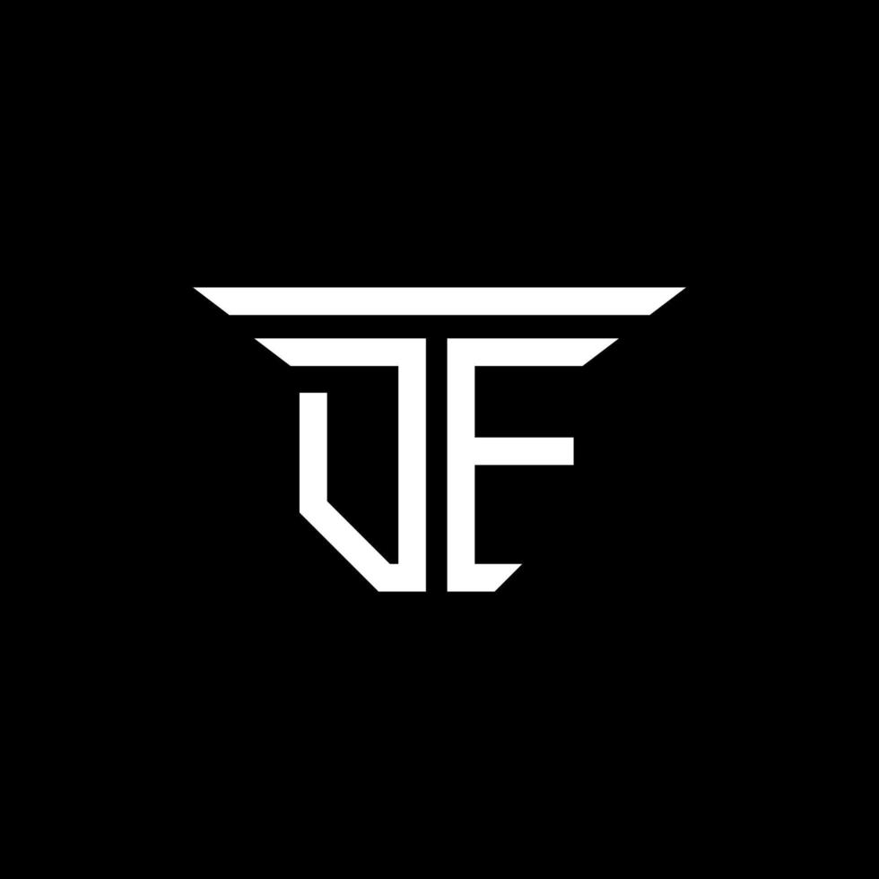 diseño creativo del logotipo de la letra df con gráfico vectorial vector