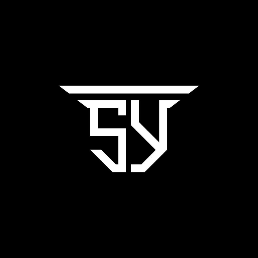 diseño creativo del logotipo de la letra sy con gráfico vectorial vector