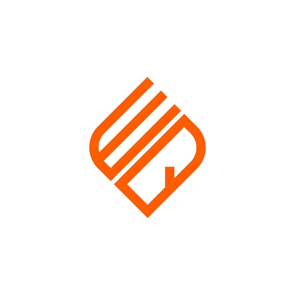diseño creativo del logotipo de la letra wq con gráfico vectorial vector